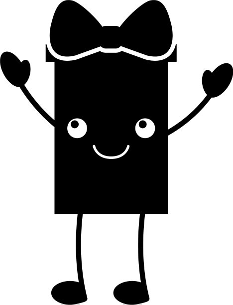 卡哇伊圣诞礼盒装饰蝴蝶结图片下载