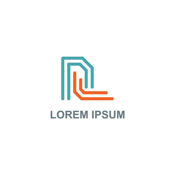 字母R公司logo线条图片下载