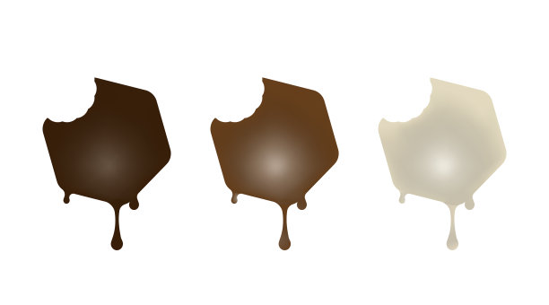 烤成六边形的巧克力图片下载