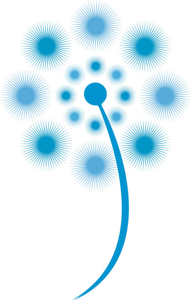 蒲公英花标志模板自然图片下载