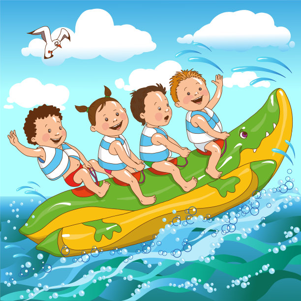 孩子与大海图片下载