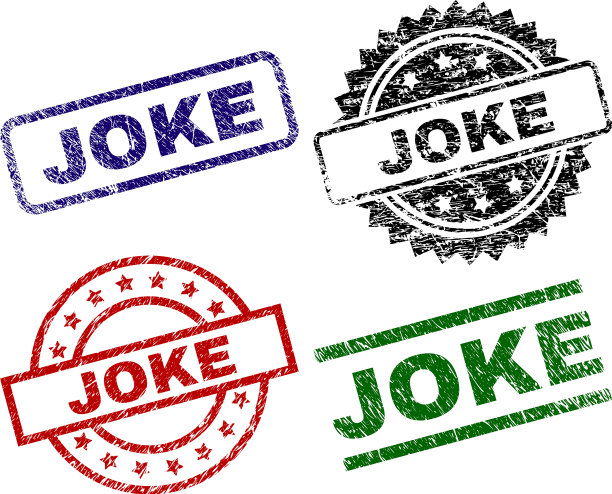 损坏的纹理笑话邮票印章图片下载