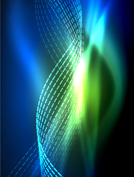 霓虹飘逸，条纹平滑，波浪带图片下载