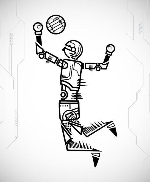 机器人打排球图片下载