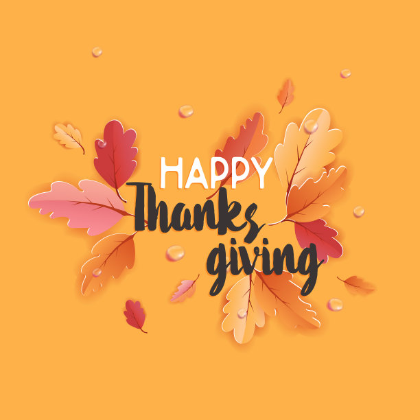 感恩节节日快乐，排版海报图片下载