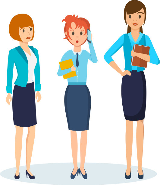 办公室职员穿着严格的职业装图片下载