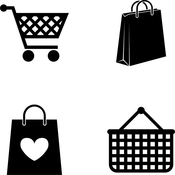 购物袋简单相关图标图片下载