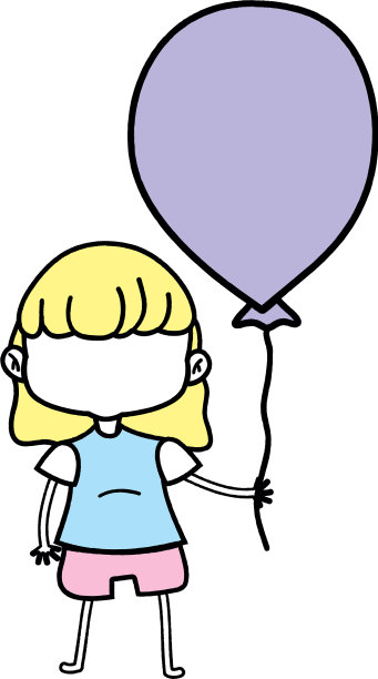 手里拿着气球图案的美女图片下载