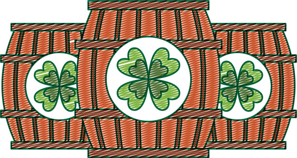 三个木桶喝三叶草图片下载