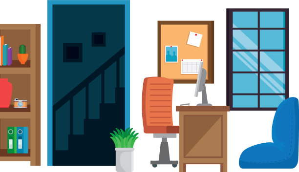 办公室工作场所场景与桌面图片下载