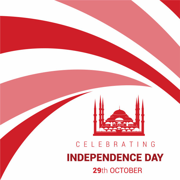 土耳其独立日设计卡片图片下载