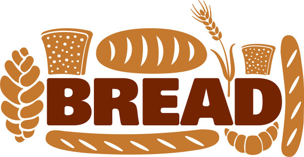 面包和面包店的标志图片下载