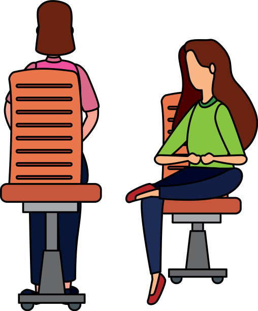 优雅的女商人坐在办公室里图片下载