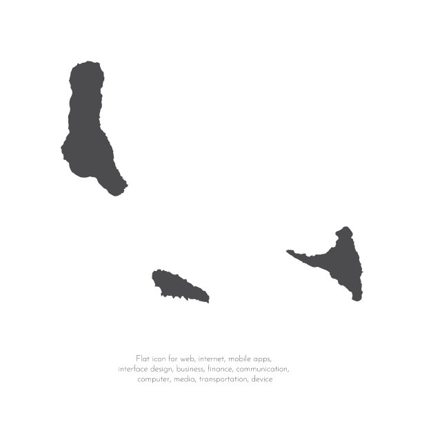 地图科摩罗孤立的黑色图片下载