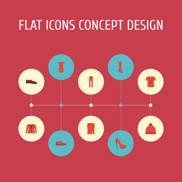 平图标，靴子，背心，外套等图片下载