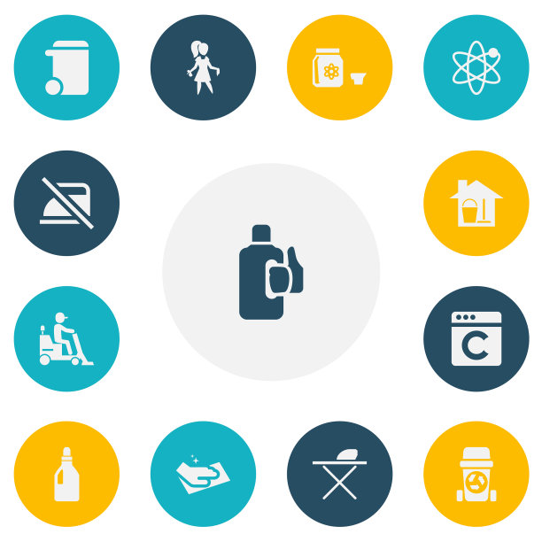 一组13可编辑的卫生图标包括符号图片下载