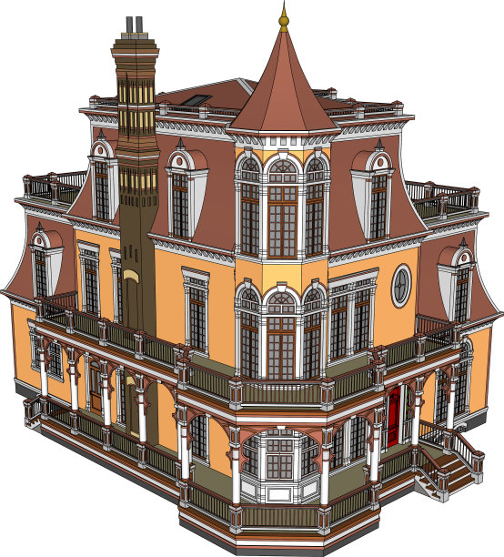 维多利亚风格的老房子图片下载