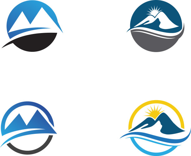 山地自然景观Logo和符号图标图片下载