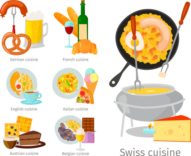 欧洲美食，美味的晚餐食物图片下载