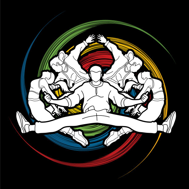 一群人跳街舞动作图片下载