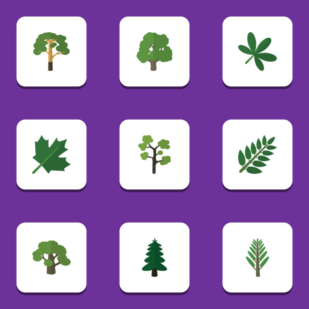 平面图标生态套园相思叶花园图片下载