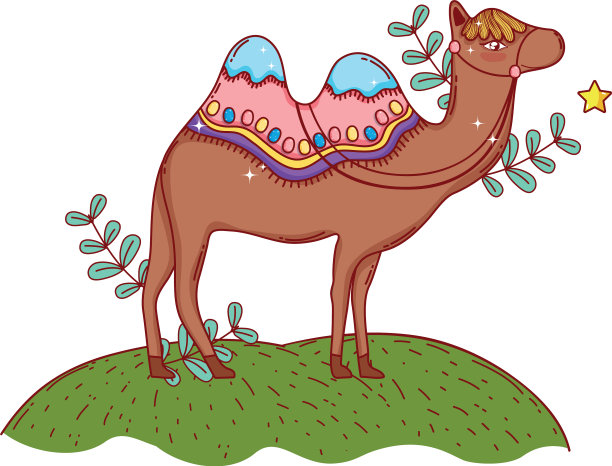 沙漠骆驼卡通图片下载