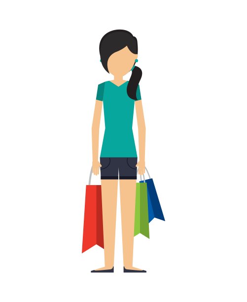 女人卡通图标图片下载