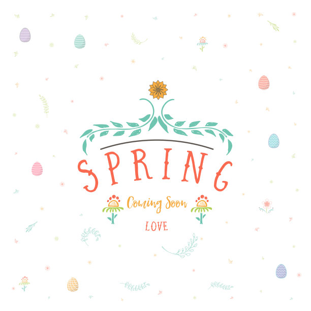 春天-复活节是一枚美丽的徽章图片下载