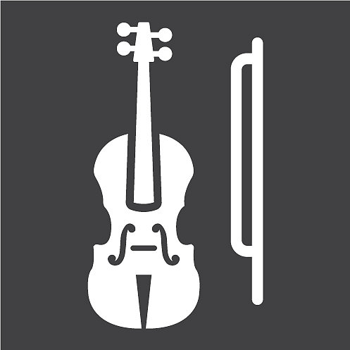 小提琴字形图标音乐和乐器图片下载