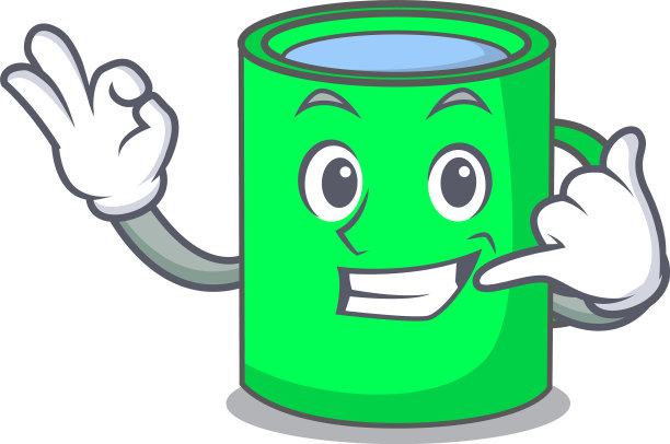 叫我马克杯吉祥物卡通风格图片下载