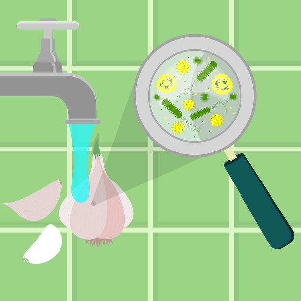 大蒜球正在消毒图片下载