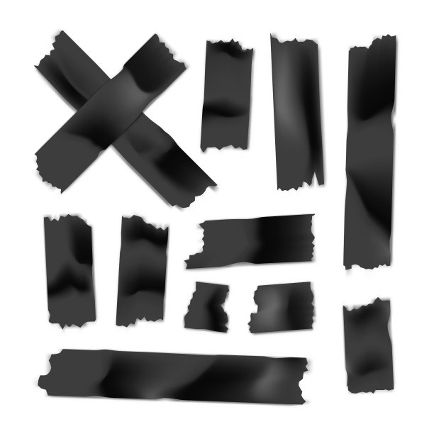 胶带设置粘纸条隔离上图片下载