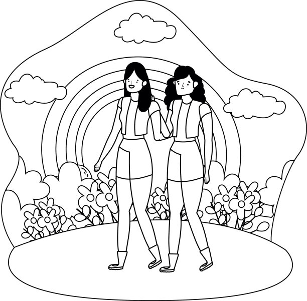 孤立的女性设计图片下载