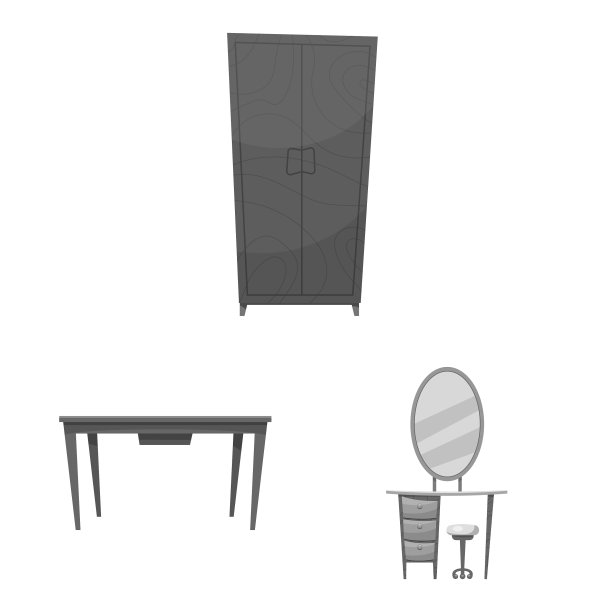 孤立的对象家具和公寓标志图片下载