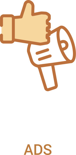 广告概念2彩色图标简单的线条元素图片下载