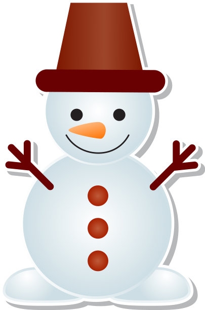 雪人图标，冬季圣诞角色素材图片