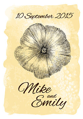 花的婚礼邀请图片下载