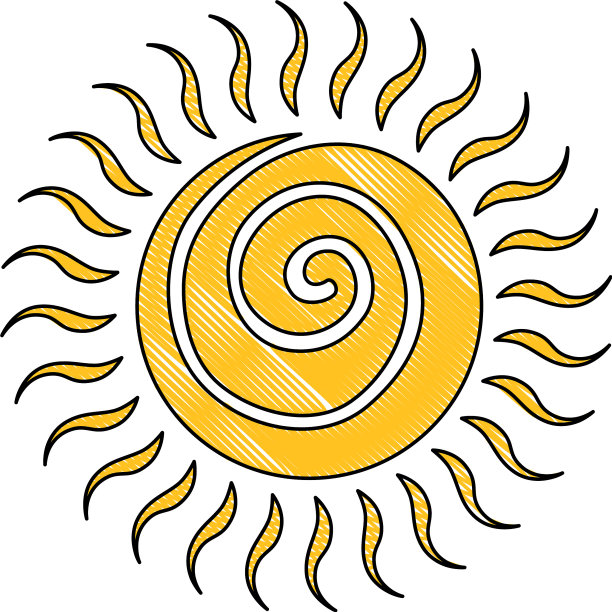 夏日太阳绘图图标图片下载