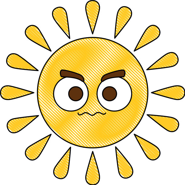 夏天的太阳生气可爱的性格图片下载