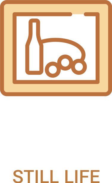 静物概念2彩色图标简单线条图片下载