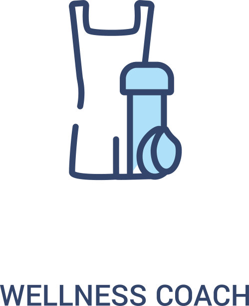 健康教练概念2彩色图标简单的线条图片下载