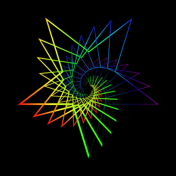 螺旋形的霓虹星图片下载
