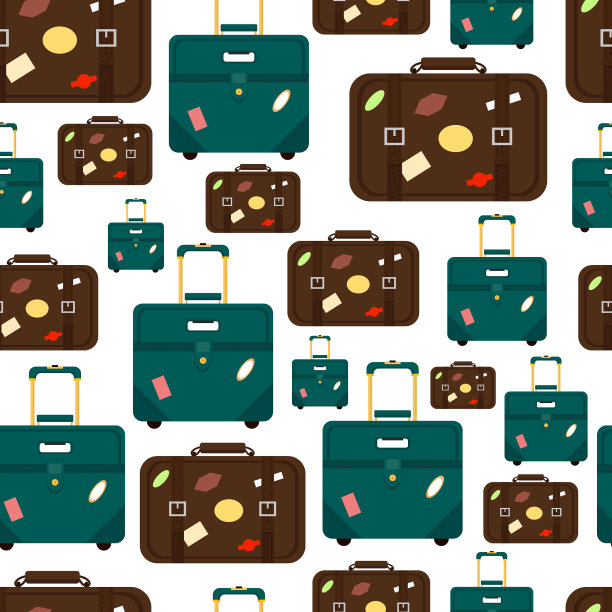 无缝模式与旅行袋隔离上图片下载
