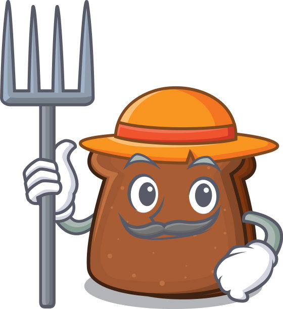 农夫黑面包卡通人物图片下载