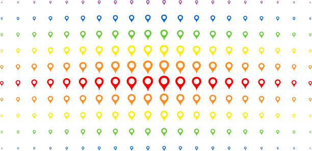 地图标记谱半色调效果图片下载