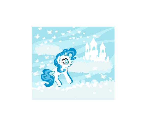 云中的魔法独角兽图片下载