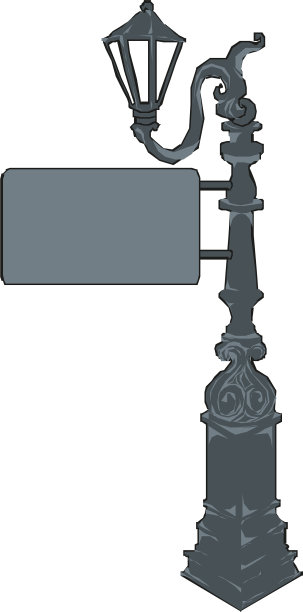 路灯孤立在白色背景上图片下载