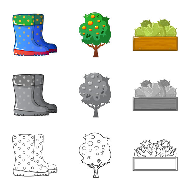 孤立对象的农业和农业符号图片下载