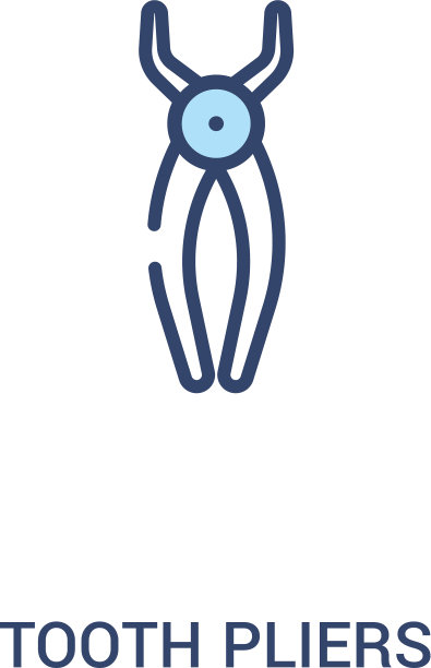 牙钳概念2彩色图标简单线条图片下载