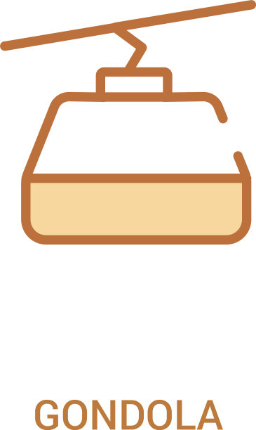 贡多拉概念2彩色图标简单的线条图片下载